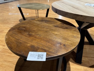 Salontafel, mangohout, zwarte poot